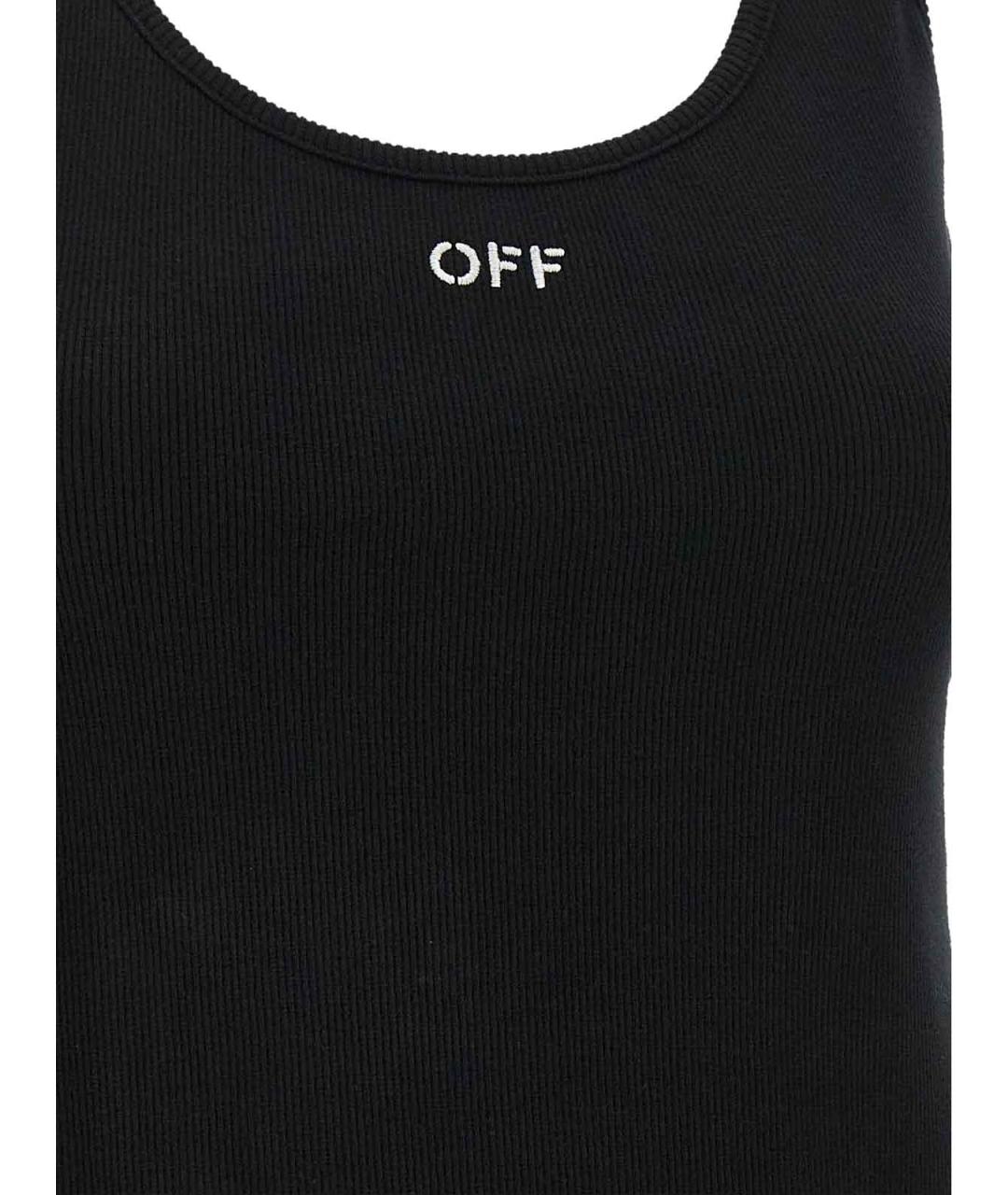 OFF-WHITE Черная хлопковая майка, фото 4