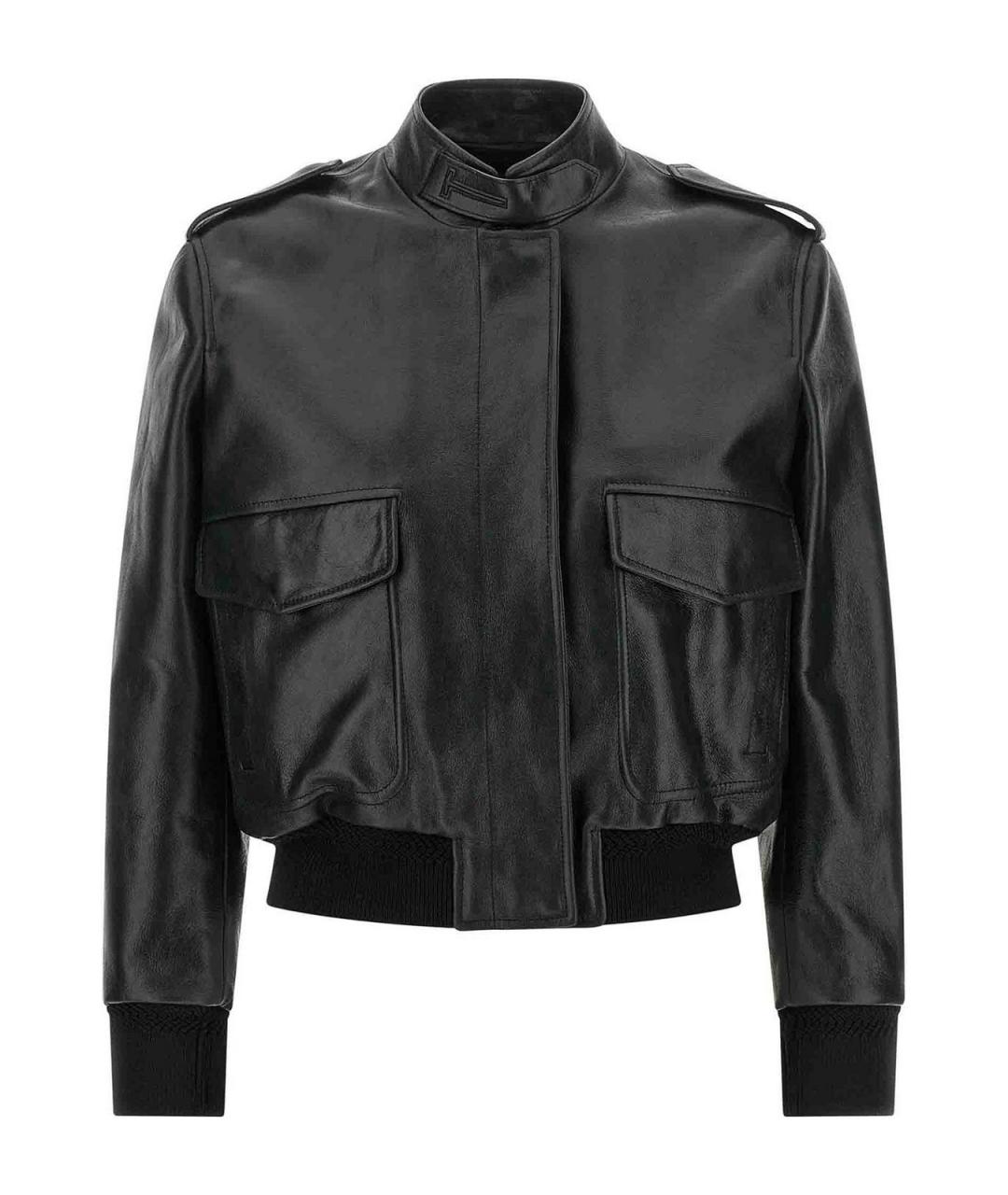 TOM FORD Черная кожаная куртка, фото 1