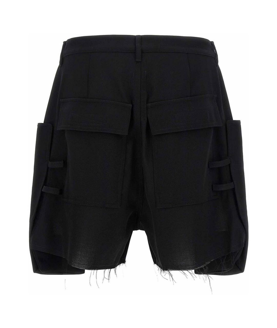 RICK OWENS Черные шерстяные шорты, фото 2