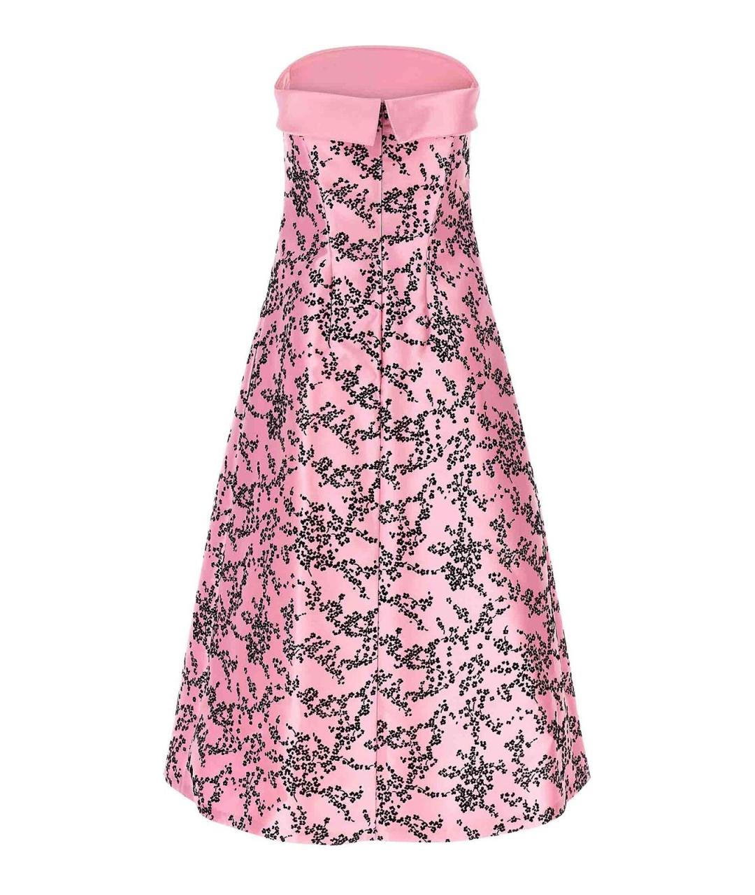 ALBERTA FERRETTI Розовое шелковое коктейльное платье, фото 2
