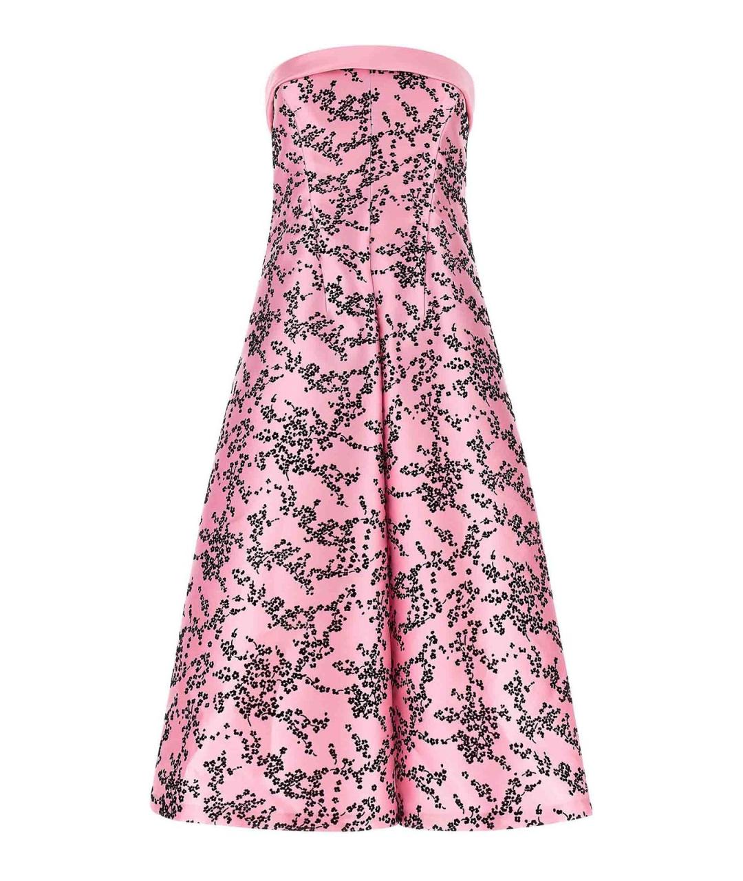ALBERTA FERRETTI Розовое шелковое коктейльное платье, фото 1