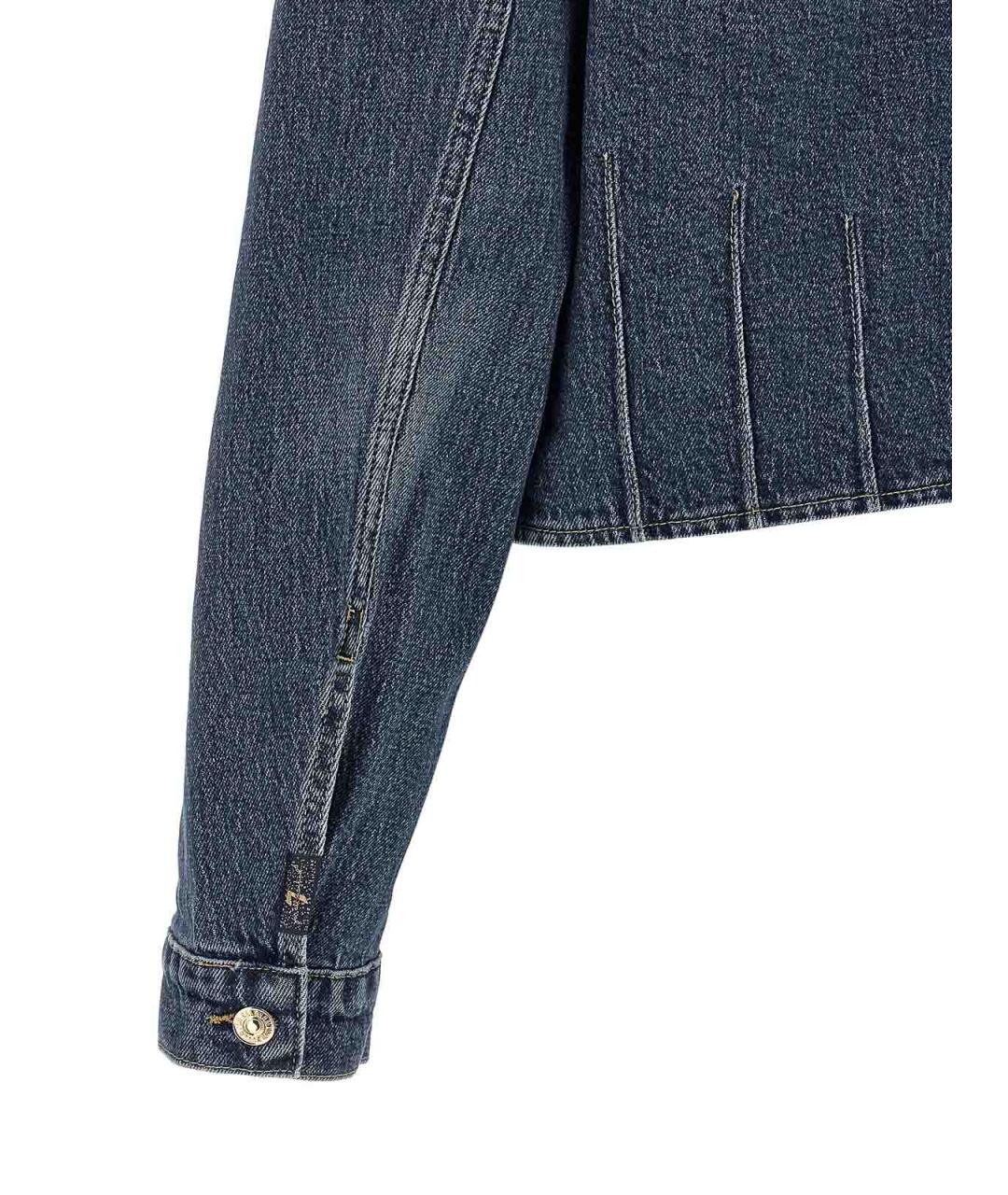 7 FOR ALL MANKIND Синяя хлопковая куртка, фото 4