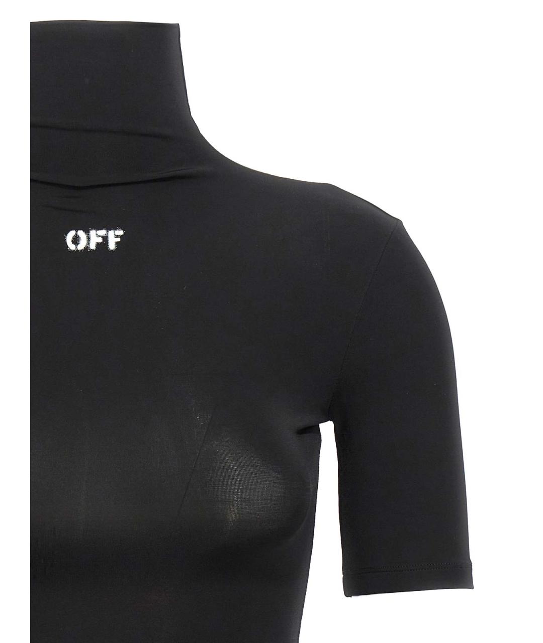 OFF-WHITE Черная ацетатная водолазка, фото 3
