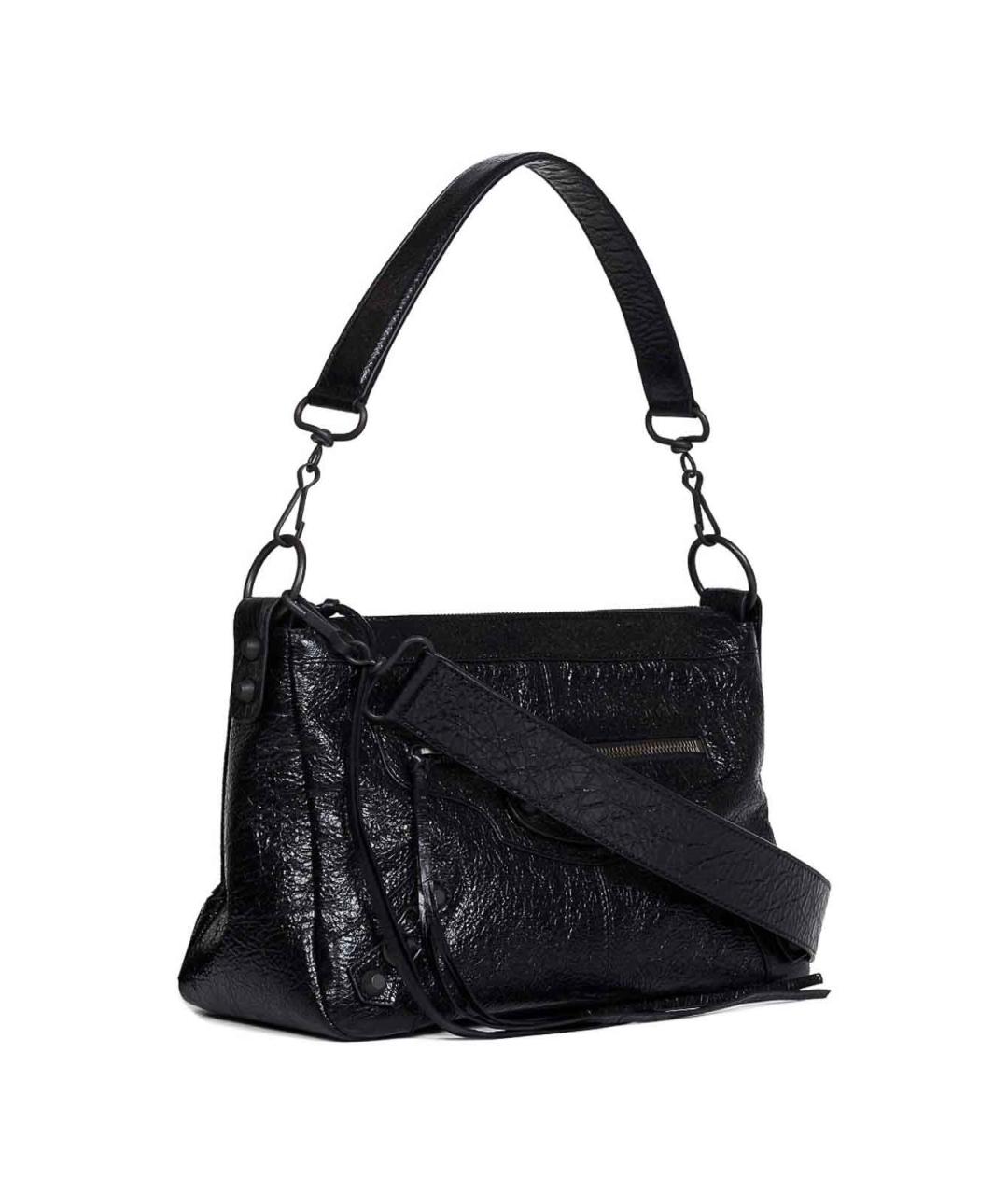 BALENCIAGA Черная кожаная сумка на плечо, фото 3