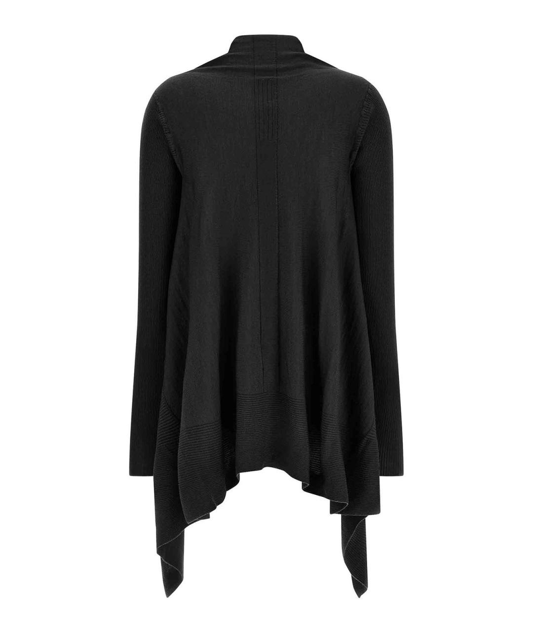RICK OWENS Черный хлопковый кардиган, фото 2