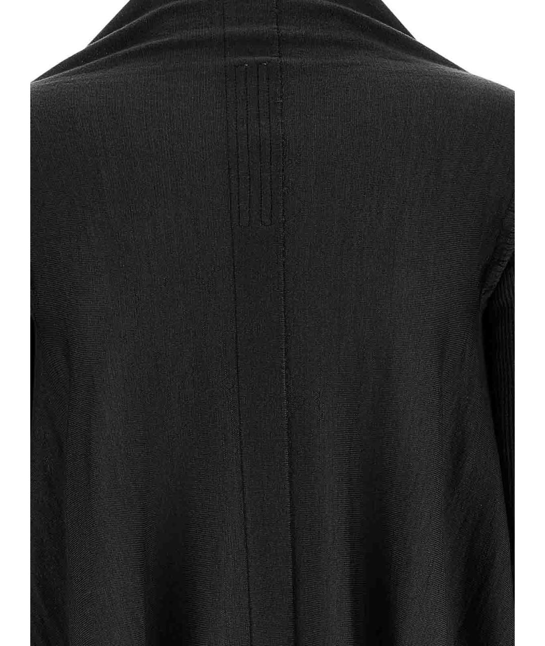 RICK OWENS Черный хлопковый кардиган, фото 4