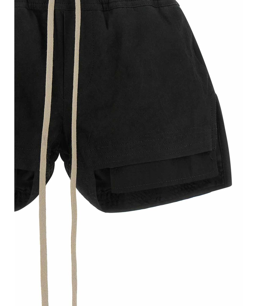 RICK OWENS Черные кожаные шорты, фото 3