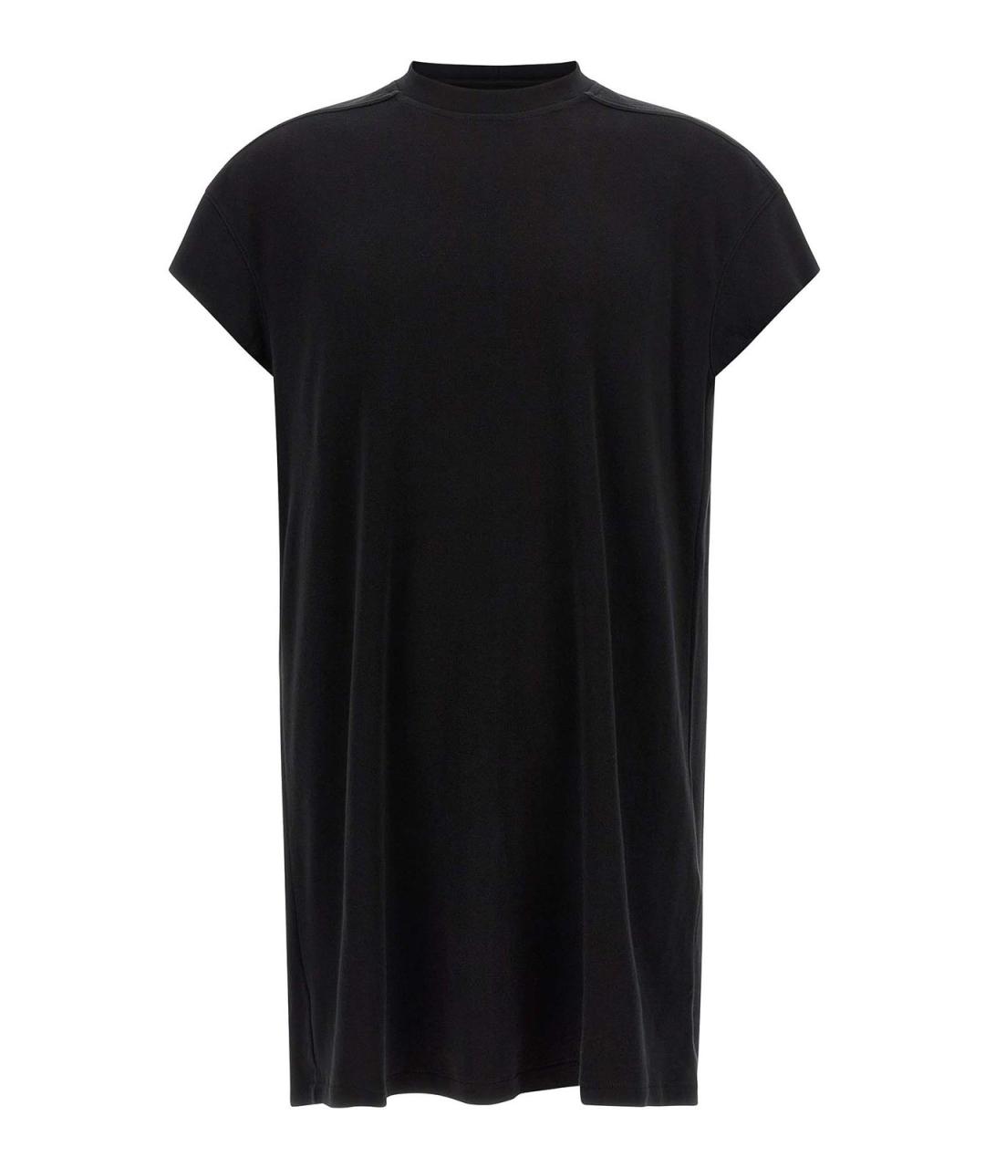 RICK OWENS Черная хлопковая футболка, фото 1