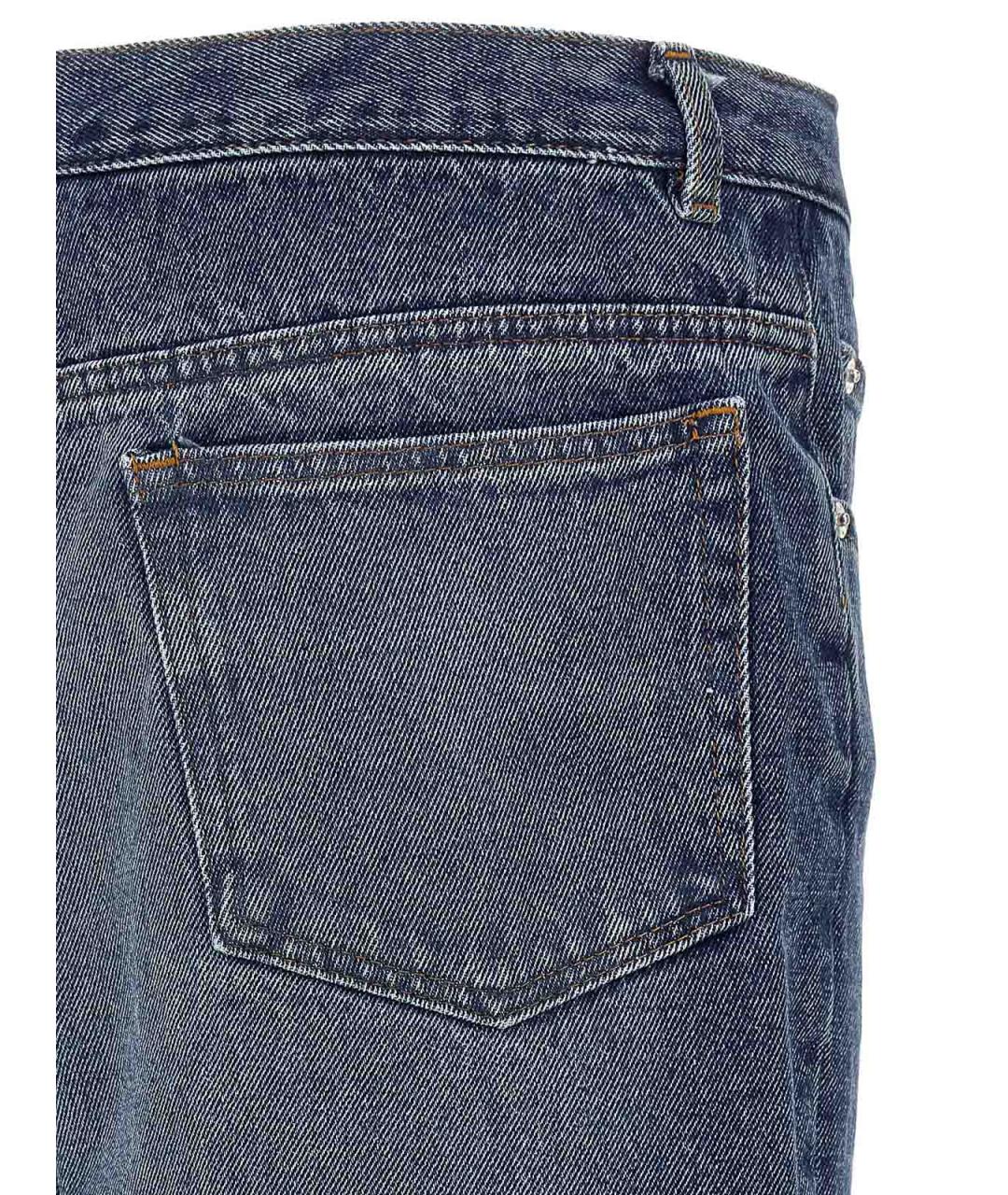 A.P.C. Синие хлопковые прямые джинсы, фото 4