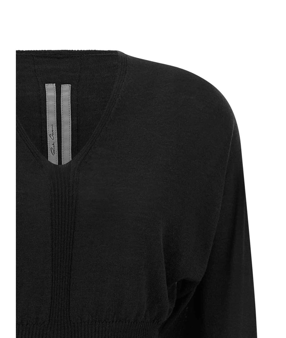 RICK OWENS Черный шерстяной джемпер / свитер, фото 3