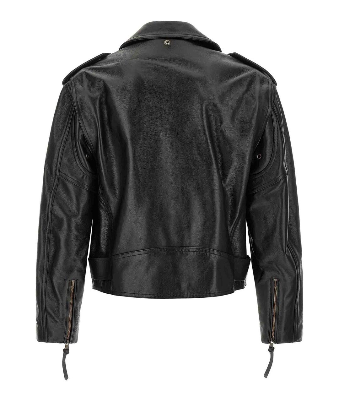 BALMAIN Черная кожаная куртка, фото 2