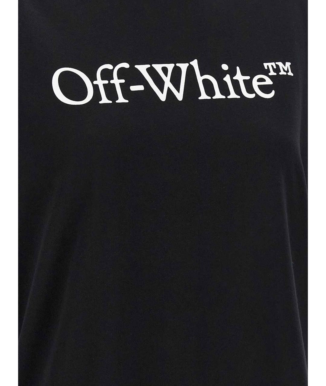 OFF-WHITE Черная хлопковая футболка, фото 4