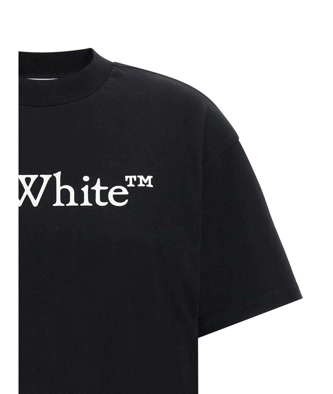OFF-WHITE Черная хлопковая футболка, фото 3