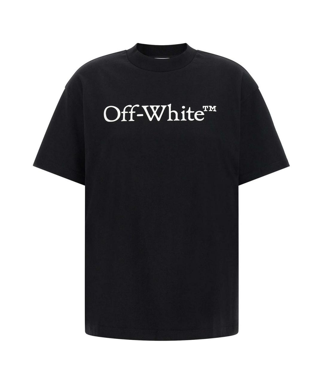 OFF-WHITE Черная хлопковая футболка, фото 1