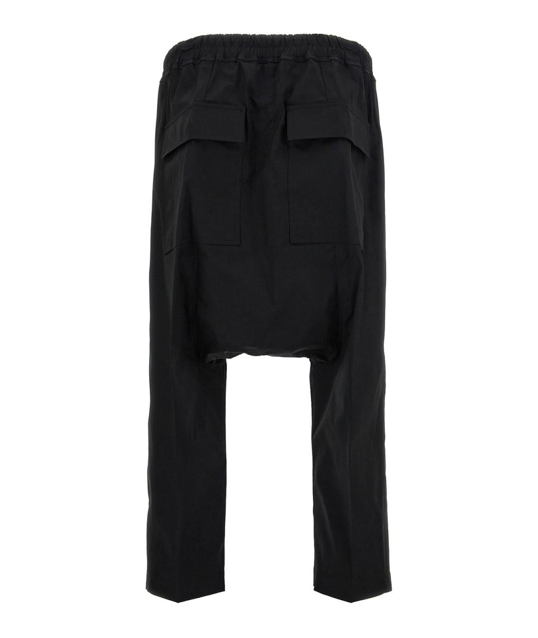 RICK OWENS Черные хлопковые повседневные брюки, фото 2