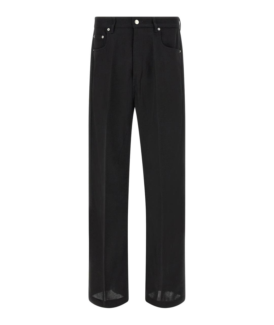 RICK OWENS Черные хлопковые прямые джинсы, фото 1