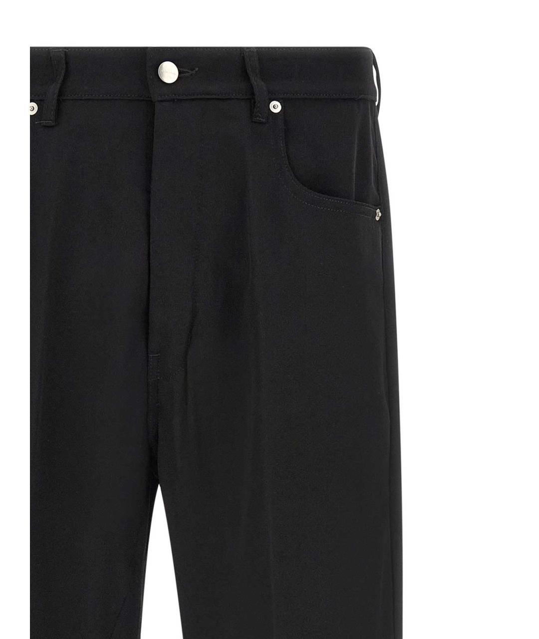 RICK OWENS Черные хлопковые прямые джинсы, фото 3