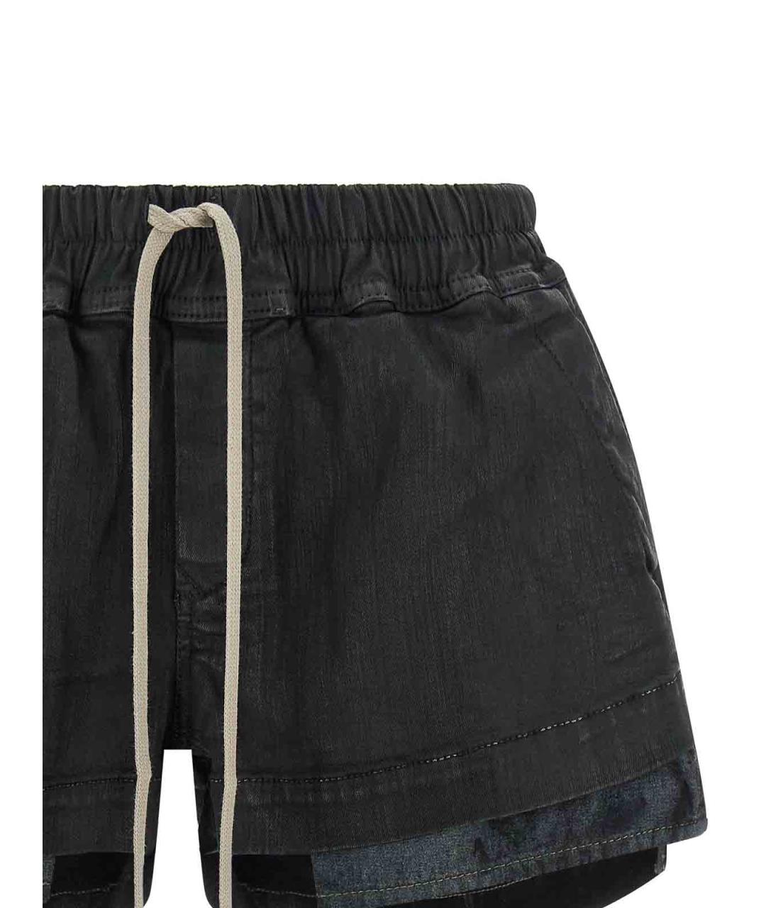 RICK OWENS DRKSHDW Черные хлопковые шорты, фото 3