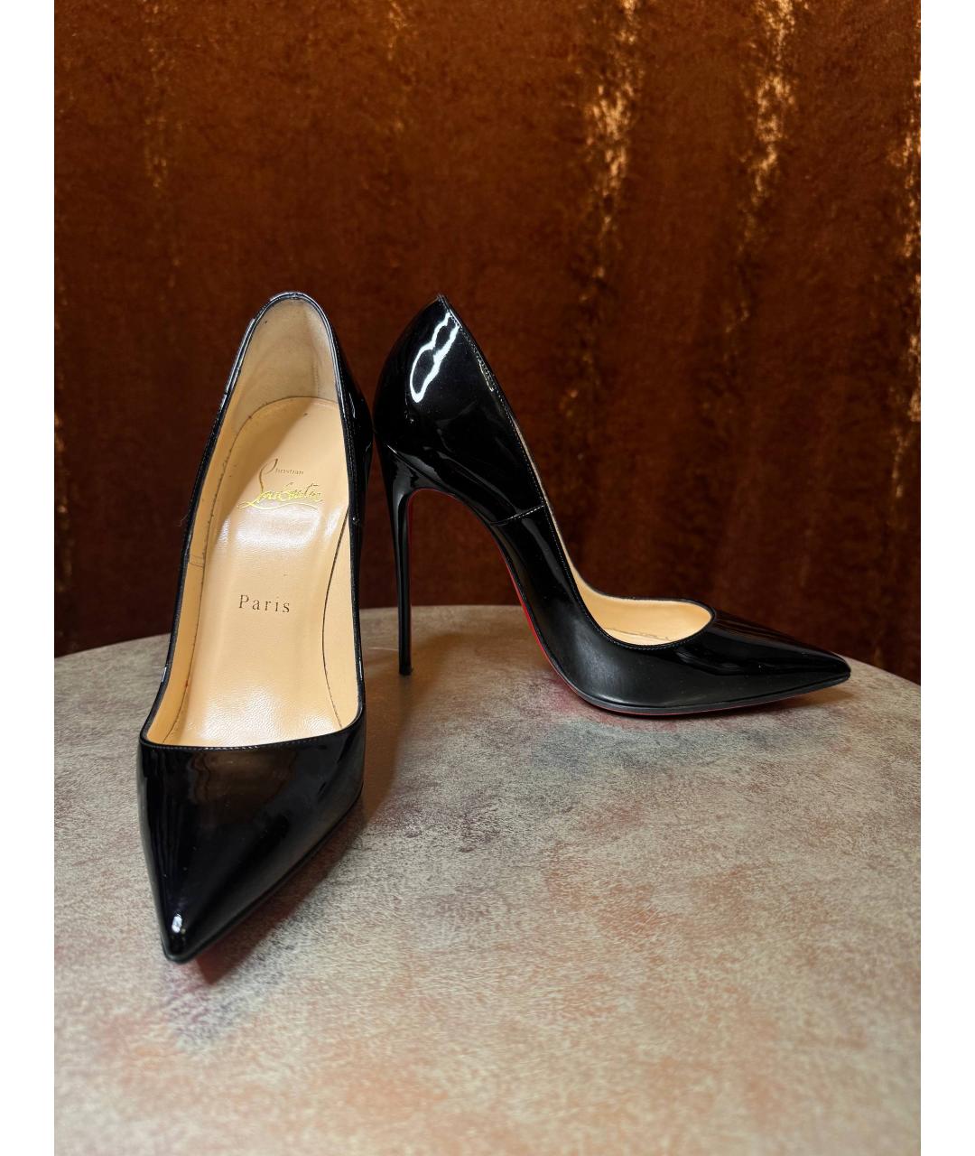 CHRISTIAN LOUBOUTIN Черные туфли из лакированной кожи, фото 4