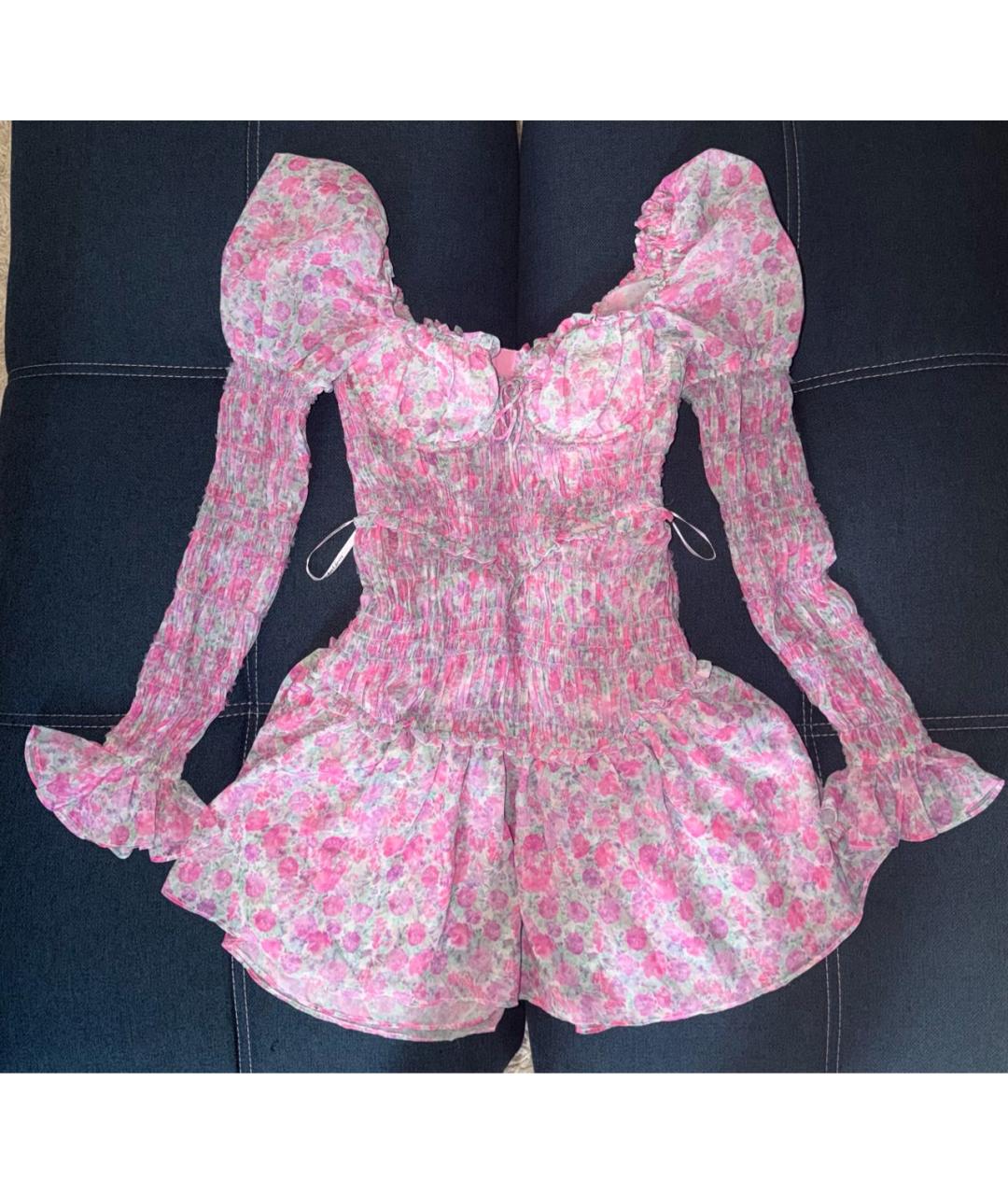 FOR LOVE AND LEMONS Розовое платье, фото 9