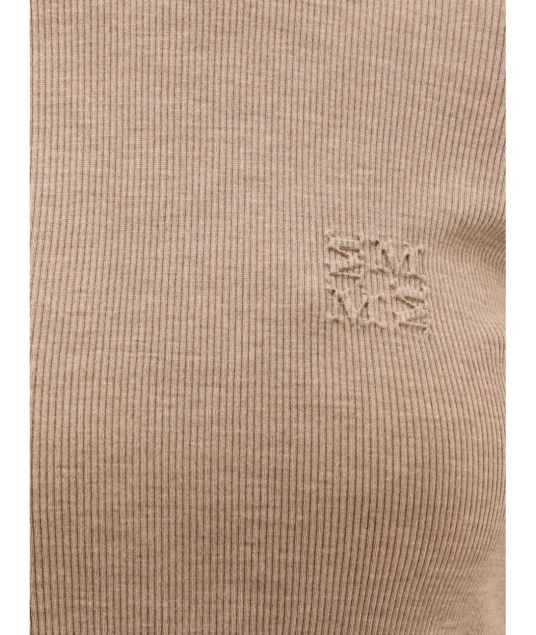 MAX MARA Бежевая шерстяная водолазка, фото 3