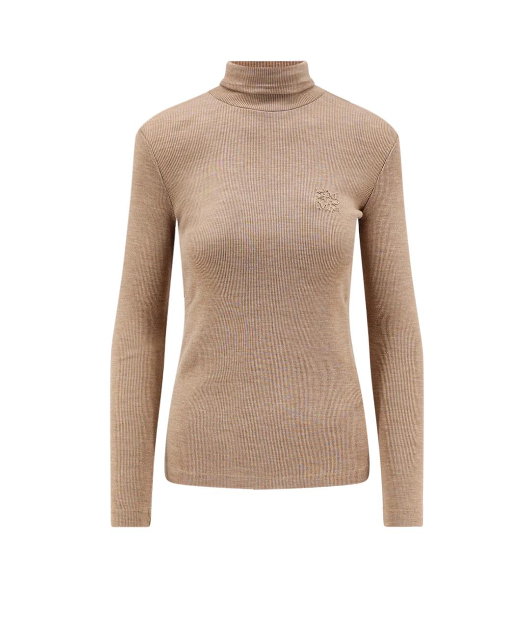 MAX MARA Бежевая шерстяная водолазка, фото 1