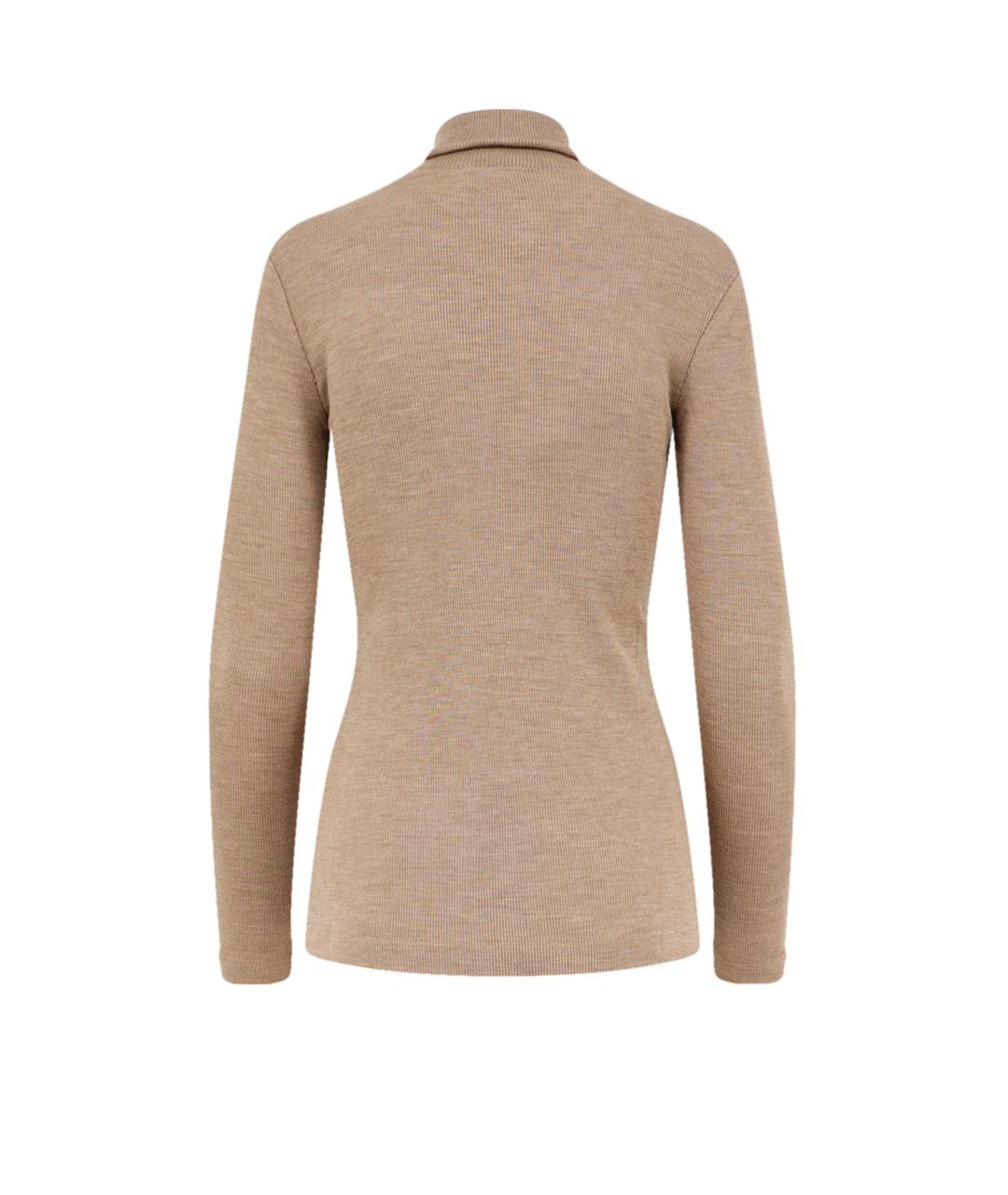 MAX MARA Бежевая шерстяная водолазка, фото 2