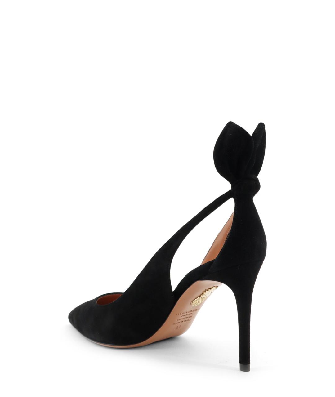 AQUAZZURA Черные замшевые туфли, фото 3