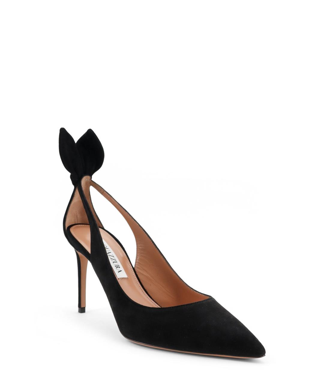 AQUAZZURA Черные замшевые туфли, фото 2