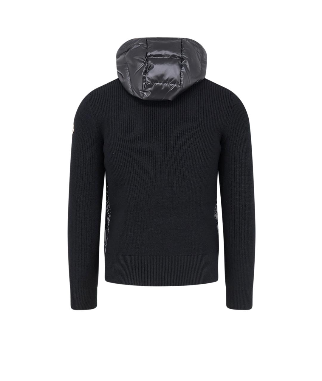 MONCLER Черная полиэстеровая куртка, фото 2