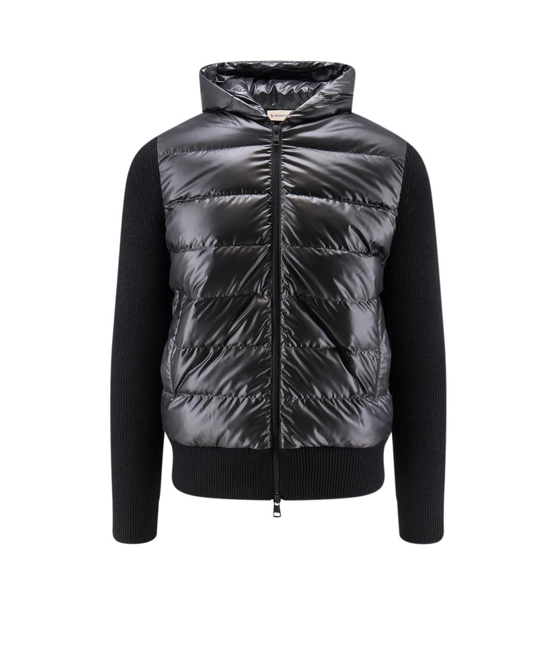 MONCLER Черная полиэстеровая куртка, фото 1