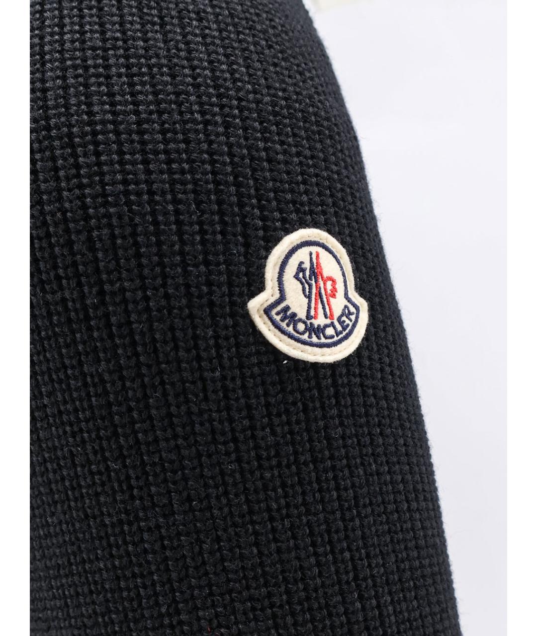 MONCLER Черная полиэстеровая куртка, фото 3