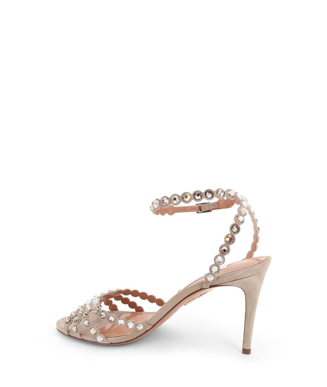 AQUAZZURA Мульти замшевые босоножки, фото 3