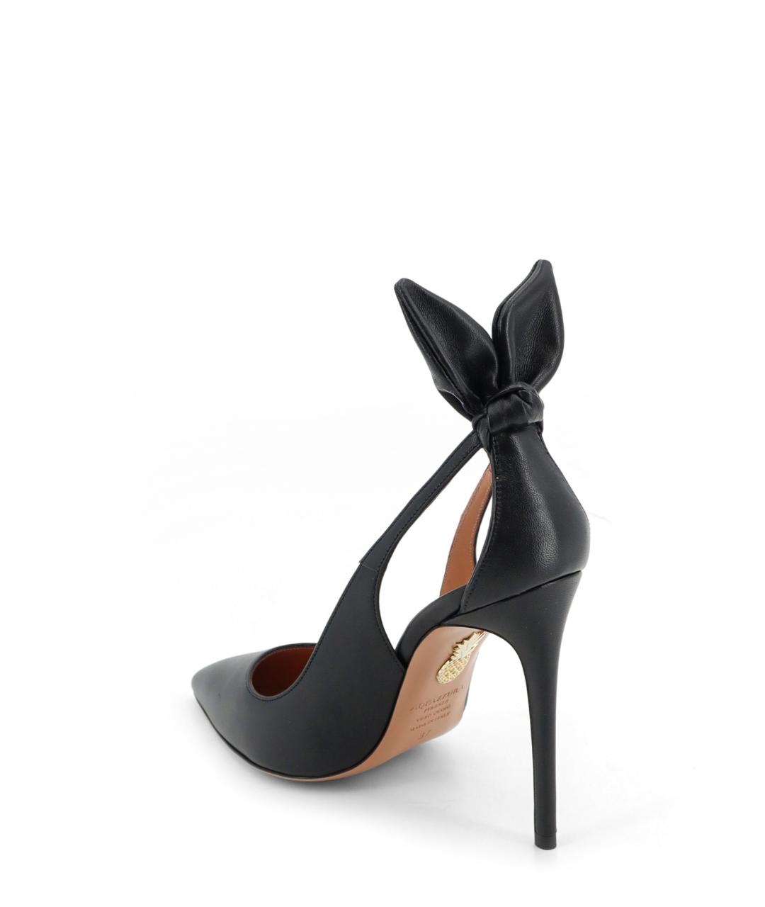 AQUAZZURA Черные кожаные туфли, фото 3