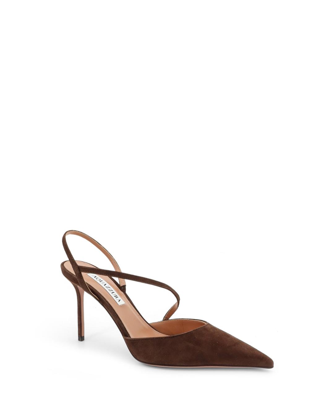 AQUAZZURA Коричневые замшевые туфли, фото 2