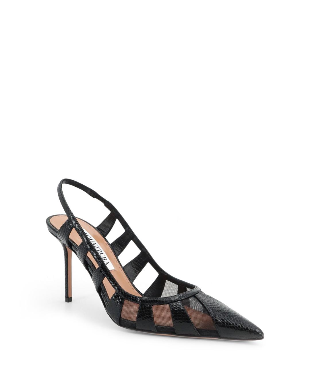 AQUAZZURA Черные кожаные туфли, фото 2