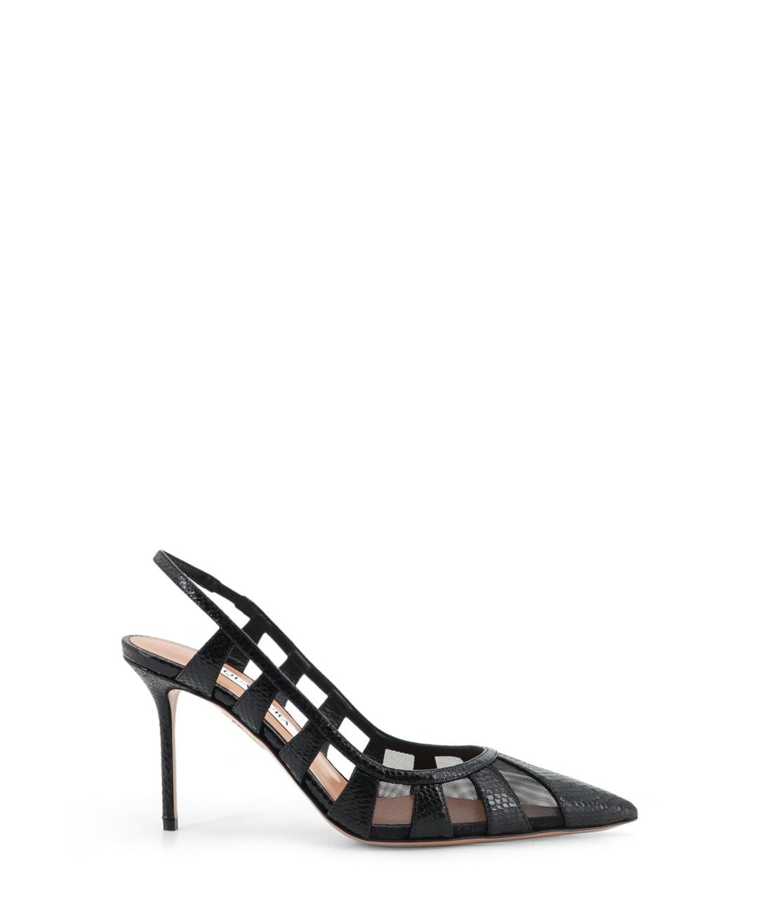 AQUAZZURA Черные кожаные туфли, фото 1