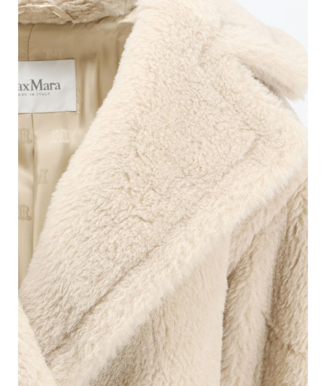 MAX MARA Бежевое шерстяное пальто, фото 3