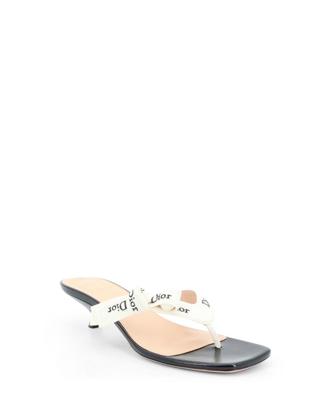 CHRISTIAN DIOR Черные кожаные мюли, фото 2