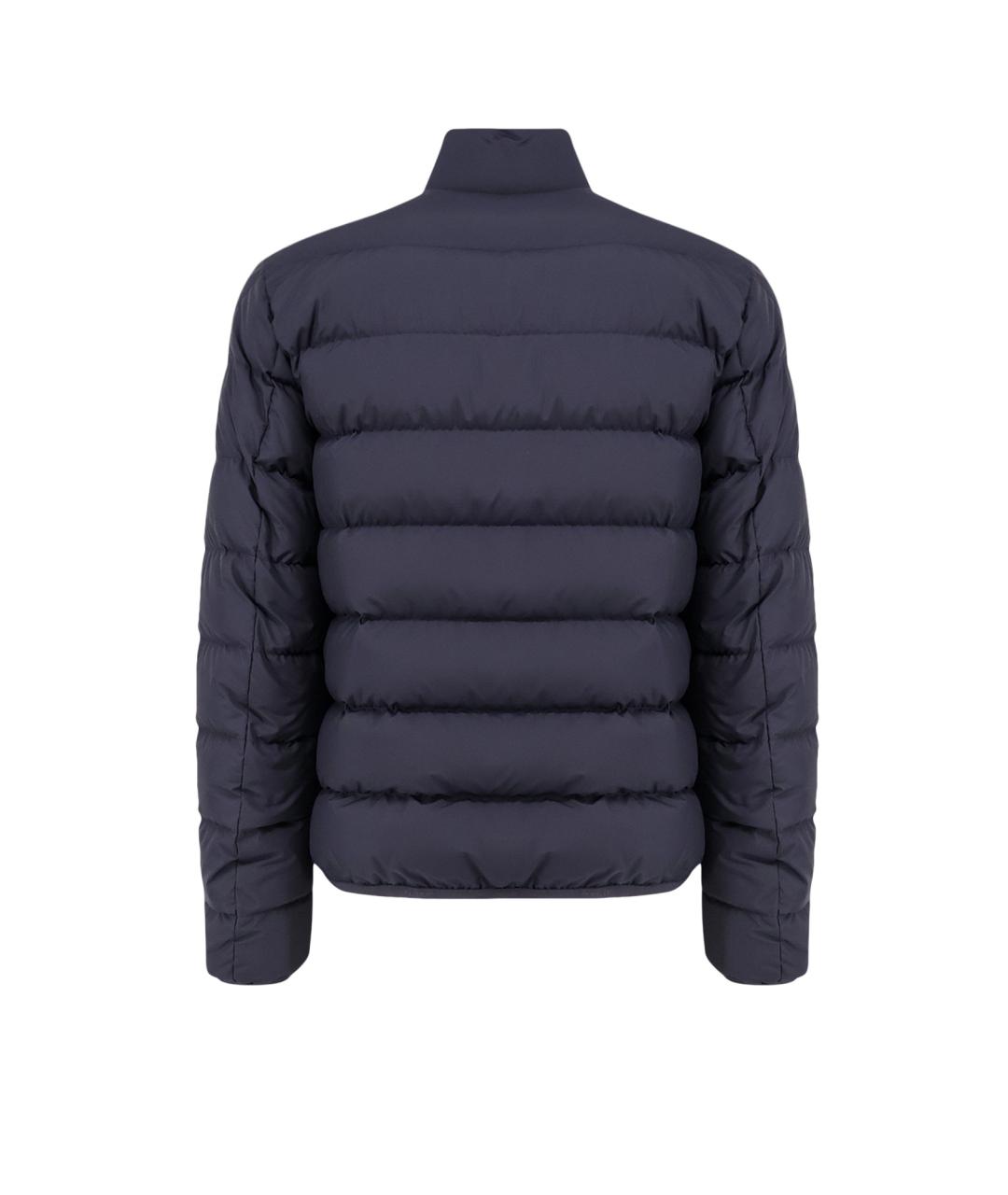 MONCLER Темно-синий полиэстеровый пуховик, фото 2