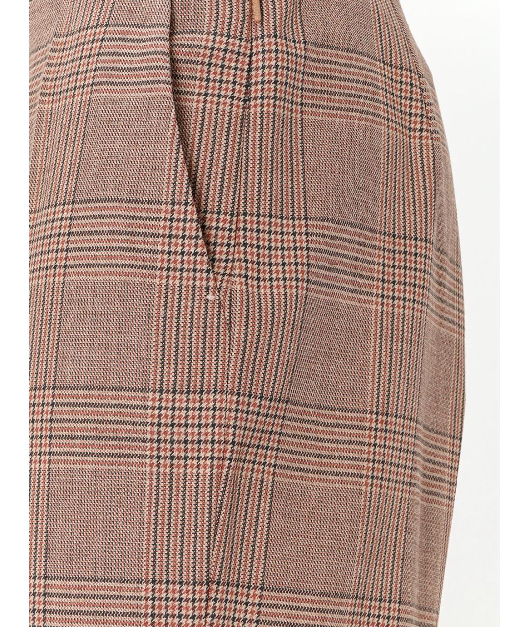MAX MARA Бежевые шерстяные прямые брюки, фото 3