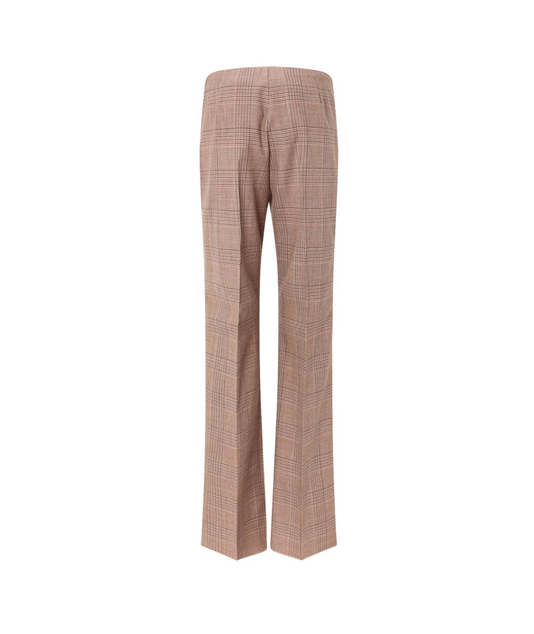 MAX MARA Бежевые шерстяные прямые брюки, фото 2