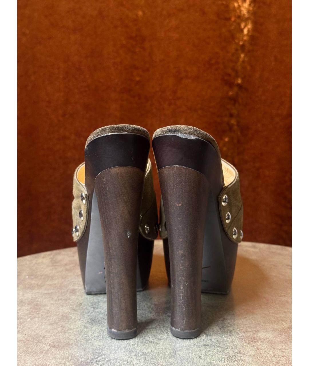 GIUSEPPE ZANOTTI DESIGN Хаки замшевые туфли, фото 3