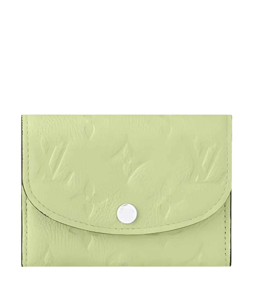 LOUIS VUITTON Зеленый кожаный кошелек, фото 1