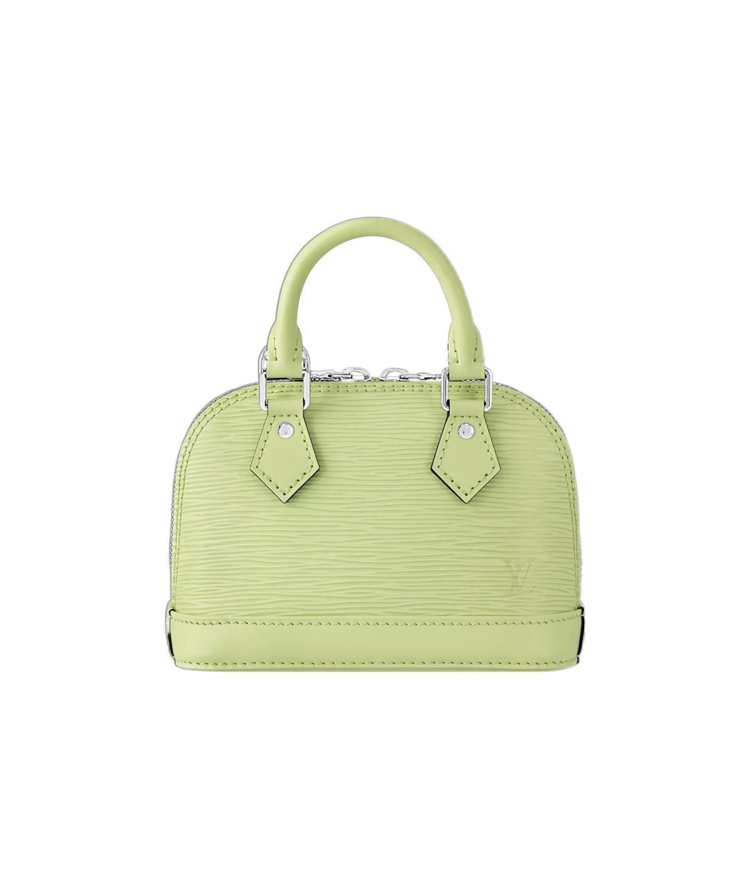 LOUIS VUITTON Салатовая кожаная сумка через плечо, фото 6