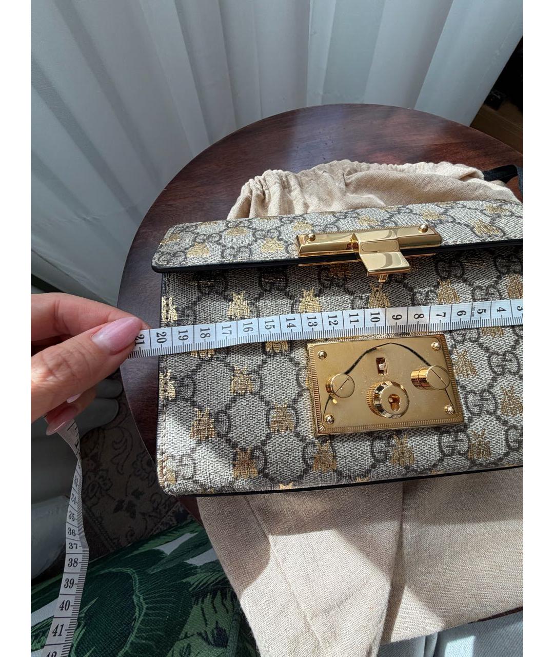 GUCCI Золотая сумка через плечо, фото 5