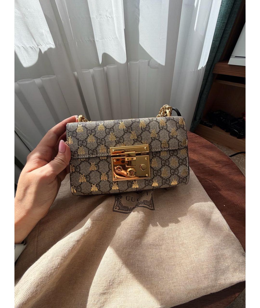 GUCCI Золотая сумка через плечо, фото 9