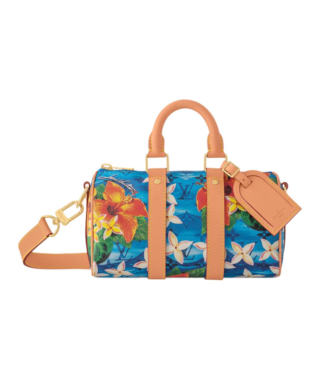 LOUIS VUITTON Голубая тканевая сумка на плечо, фото 1