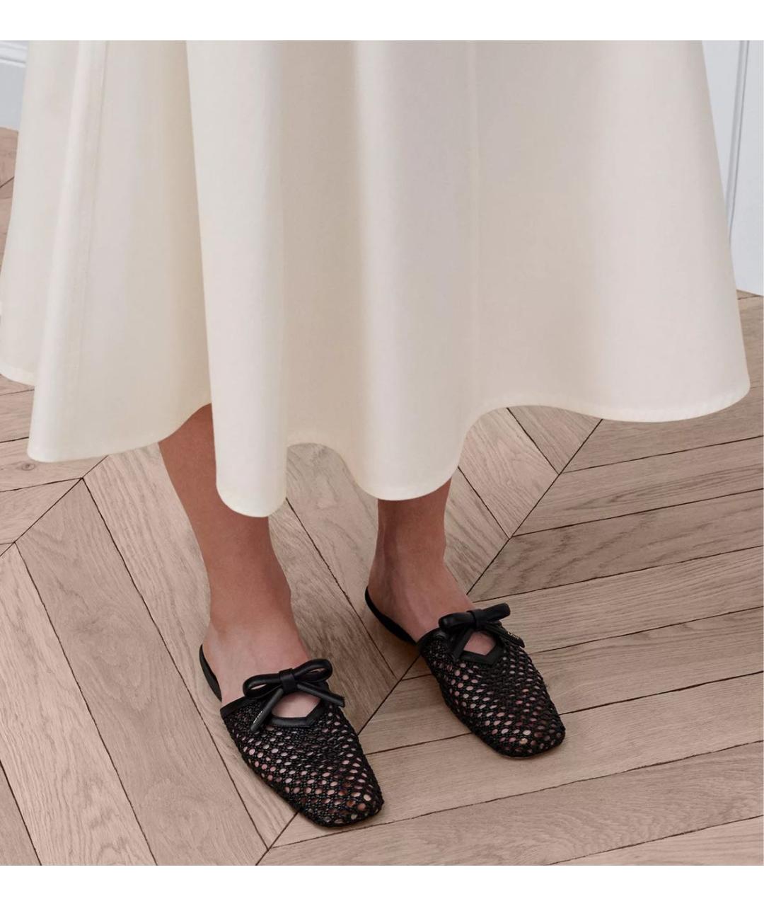 CHRISTIAN DIOR Черные кожаные мюли, фото 2