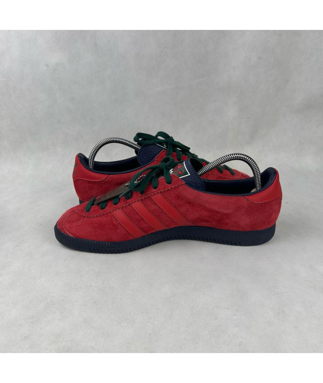 ADIDAS Красные замшевые низкие кроссовки / кеды, фото 4